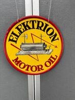 orrigineel Elktrion Motoroil blikken reclamebord 1946, Ophalen of Verzenden