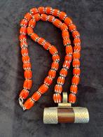 Vintage Kralenketting met Hanger mali, Ophalen of Verzenden, Dames