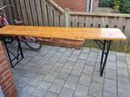 Biertafel 2 stuks met bankjes, Ophalen, Gebruikt, 25 tot 50 cm, Rechthoekig