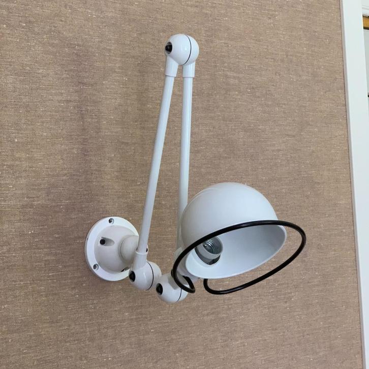 Jieldé | Wit | Wandlamp | Industrieel | Muurlamp | Werklamp, Huis en Inrichting, Lampen | Wandlampen, Gebruikt, Metaal, Ophalen of Verzenden