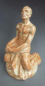 Om 1940 PETRI Tegelen Beeld Sculptuur Man Naakt Erotisch, Ophalen of Verzenden