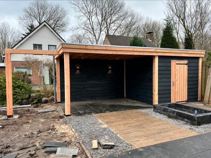 Douglas overkappingen, carports & tuinkamers – De goedkoopst, Tuin en Terras, Overkappingen, Zo goed als nieuw, Veranda, Ophalen