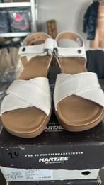 20) leren witte sandalen maat 38, Wit, Nieuw, Hartjes, Sandalen of Muiltjes