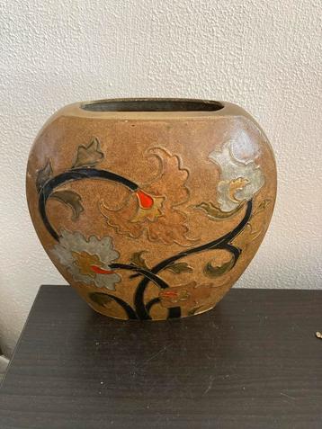 Cloisonne Vaas - Messing, Bloemdecor - Jaren 60 beschikbaar voor biedingen