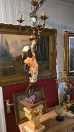 2 black a moor houten lampen, Antiek en Kunst, Antiek | Lampen, Ophalen