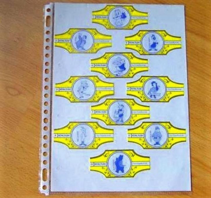 Tom Poes en Ollie B. Bommel sigarenbanden, Royal Flush, Verzamelen, Stripfiguren, Gebruikt, Gebruiksvoorwerp, Olivier B, Bommel en Tom Poes