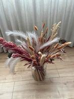 Droogbloemen boeket met vaas, Huis en Inrichting, Ophalen, Zo goed als nieuw