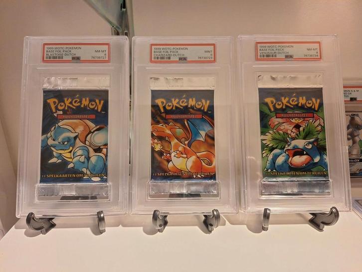 Base Set, Booster Pack Set. Dutch PSA, Charizard, Hobby en Vrije tijd, Verzamelkaartspellen | Pokémon, Nieuw, Booster, Foil, Ophalen of Verzenden