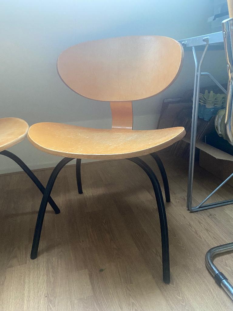 Vintage Plywood IKEA stoelen van Nicolai Wiig Hansen, Ophalen, Gebruikt, Twee, Vintage jaren 90