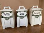 Oude koffie thee suiker keramische potten, Antiek en Kunst, Ophalen of Verzenden