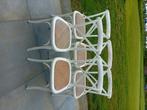 Eetkamer stoelen GRATIS, Huis en Inrichting, Stoelen, Vijf, Zes of meer stoelen, Riet of Rotan, Gebruikt, Wit