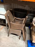 Bruine Rotan Stoelen - Fruit of the Loom, Huis en Inrichting, Ophalen, Gebruikt, Bruin, Riet of Rotan