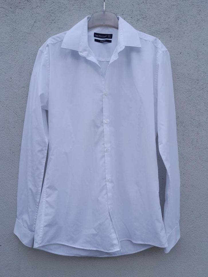 Cedar Wood State witte blouse / overhemd, easy iron, mt 37, Kleding | Heren, Overhemden, Zo goed als nieuw, Halswijdte 38 (S) of kleiner
