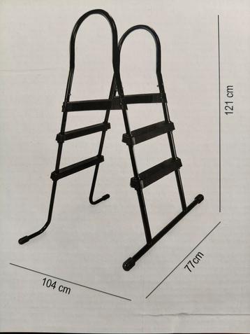 NIEUW! Exit zwembad trapje /ladder zwart voor zwembad beschikbaar voor biedingen