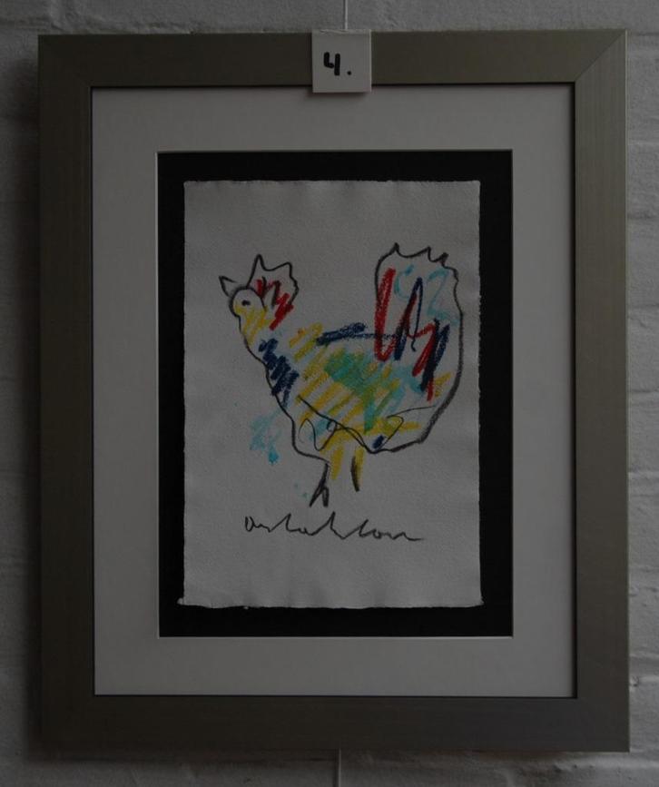 Anton Heyboer Schilderij kip nu 4, Antiek en Kunst, Kunst | Schilderijen | Modern, Ophalen