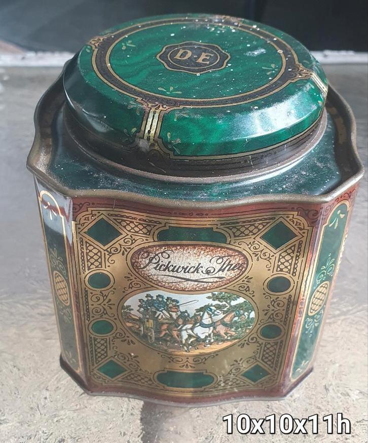 Vintage Douwe Egberts en Pickwick Thee blikken, Verzamelen, Blikken, Zo goed als nieuw, Koffie, Douwe Egberts, Ophalen of Verzenden