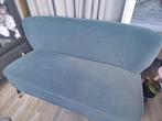 Bankje velvet groene blauwe tweezitsbank 110, Huis en Inrichting, Banken | Bankstellen, Ophalen, Stof, Tweepersoons, 75 tot 100 cm