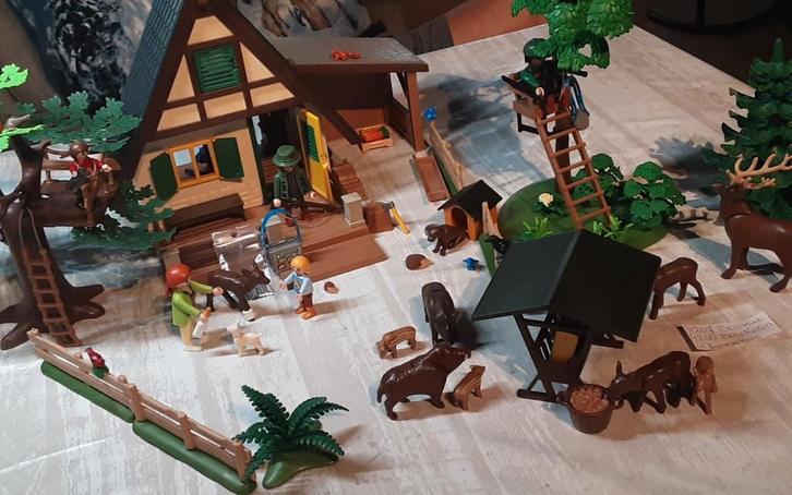 4207 boshut 4208 bosdieren, Kinderen en Baby's, Speelgoed | Playmobil, Zo goed als nieuw, Complete set, Ophalen of Verzenden