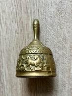 Antieke koperen handbel met decoratie, Ophalen of Verzenden, Koper