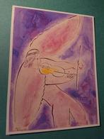 Kunstkaart Chagall Vioolspelende Engel, Ophalen of Verzenden, 1980 tot heden, Ongelopen, Cultuur en Media