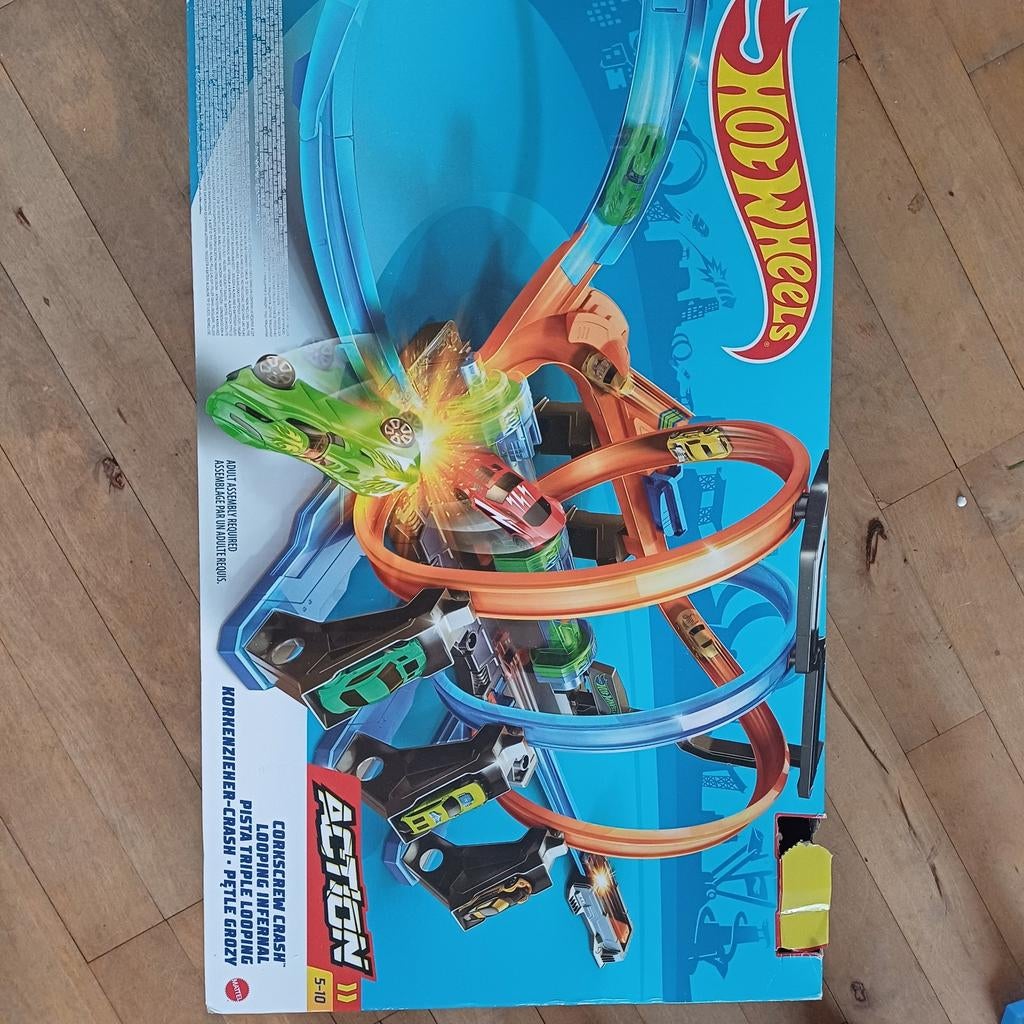 Gave crash Hotwheels kurketrekker, Kinderen en Baby's, Speelgoed | Racebanen, Ophalen of Verzenden, Handmatig, Hot Wheels