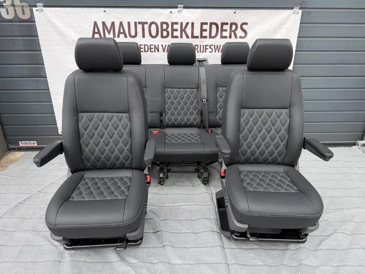 Compleet interieur met Zwart Leder voor VW Transporter T5 T6, Auto-onderdelen, Interieur en Bekleding, Volkswagen, Nieuw, Ophalen