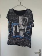 MS mode zwart shirt met print maat XXL?, Zwart, Maat 46/48 (XL) of groter, Ophalen of Verzenden, Zo goed als nieuw