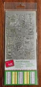 Zilverkleurige stickers kerstmis, kerstman; NIEUW; peel off, Ophalen of Verzenden, Nieuw, Kerst