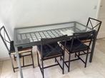 Keukentafel met stoelen, Huis en Inrichting, Tafels | Eettafels, Ophalen, Gebruikt, 100 tot 150 cm, 50 tot 100 cm