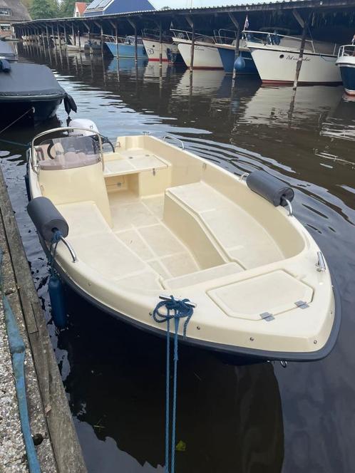 Romana consoleboot + Selva 15 pk en trailer, Watersport en Boten, Vis- en Consoleboten, Gebruikt, 10 tot 30 pk, 3 tot 6 meter