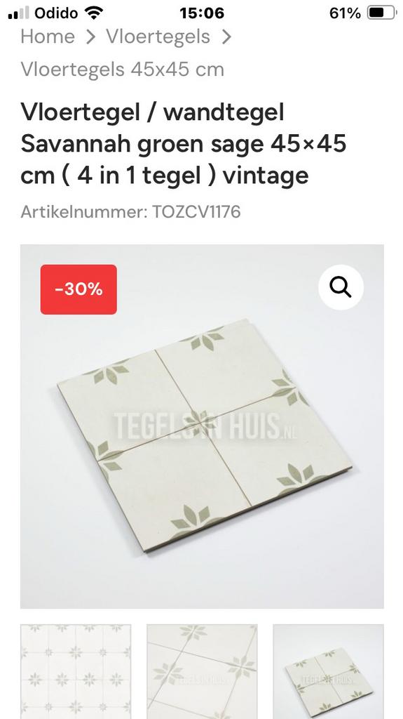 Vloertegel wandtegel, Ophalen of Verzenden, Nieuw