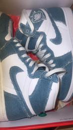 Jordan 1 denim (maat 40,5), Kleding | Dames, Schoenen, Ophalen of Verzenden, Zo goed als nieuw, Blauw, Sneakers of Gympen