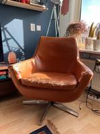 Draai fauteuil cognac, Huis en Inrichting, Fauteuils, Ophalen, Overige materialen, Gebruikt, 75 tot 100 cm