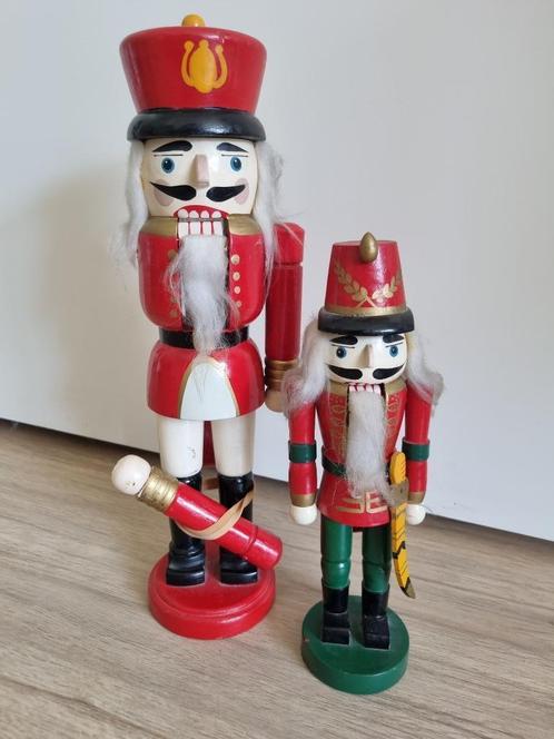 Notenkraker - Nutcracker - Twee houten poppen (34 en 24cm), Verzamelen, Poppetjes en Figuurtjes, Gebruikt, Ophalen