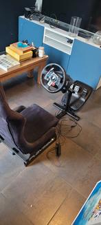 Playseat met Logitech stuur en pedalen voor PS4 en PS3, Ophalen, Zo goed als nieuw
