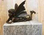 LIGGENDE BRONZEN ELFJE / ENGEL / FEE, Antiek en Kunst, Ophalen of Verzenden