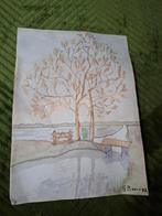 Schildering, Fotolijst (Gratis op te halen), Antiek en Kunst, Kunst | Tekeningen en Foto's, Ophalen