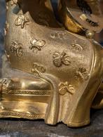 Antieke bronzen pendule oosterse voorstelling 37x30 cm. €690, Antiek en Kunst, Antiek | Klokken, Ophalen