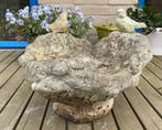 Tuin ornament beeld handen vogeltjes waterdrinkbak, Ophalen, Gebruikt, Steen