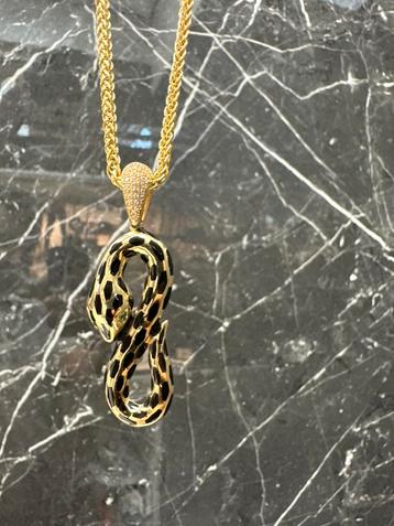 14k gouden vossenstaart ketting met hanger beschikbaar voor biedingen