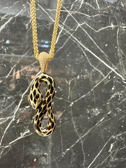 14k gouden vossenstaart ketting met hanger, Sieraden, Tassen en Uiterlijk, Kettingen, Nieuw, Goud, Goud, Met hanger, Ophalen of Verzenden