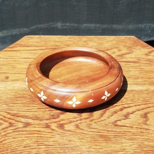 Houten schaaltje met ingelegd patroon, Antiek en Kunst, Antiek | Woonaccessoires, Ophalen of Verzenden