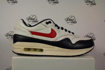 Nike Air Max 1 ID Navy Red Leather - 43 beschikbaar voor biedingen