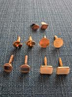 Vintage Manchetknopen Set, Sieraden, Tassen en Uiterlijk, Manchetknopen, Ophalen of Verzenden, Gebruikt, Overige materialen, Verguld
