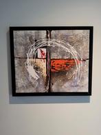 Abstract schilderij met lijst, Antiek en Kunst, Kunst | Schilderijen | Abstract, Ophalen of Verzenden