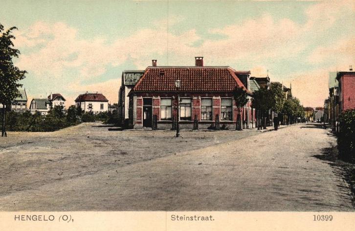 Hengelo, Steinstraat  129945, Verzamelen, Ansichtkaarten | Nederland, Ongelopen, Overijssel, 1920 tot 1940, Verzenden