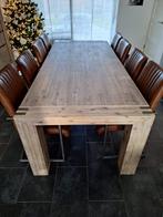 Eettafel met 8 stoelen, Ophalen, Zo goed als nieuw, 8 stoelen of meer