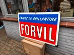 FORVIL oud groot emaille reclamebord, Antiek en Kunst, Ophalen
