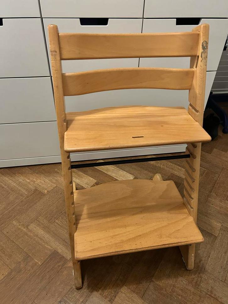 Trip Trap Stoel - Eikenhout, Kinderen en Baby's, Kinderstoelen, Gebruikt, Meegroeistoel, Aanschuifbaar, Ophalen