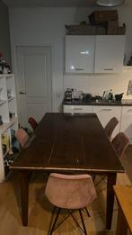 Uitklapbare houten tafel, Huis en Inrichting, Tafels | Eettafels, Ophalen, 200 cm of meer, 50 tot 100 cm, Zo goed als nieuw